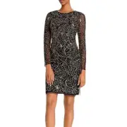 NWT Aidan Mattox Lace Sequined mini cocktail dress Size 6