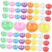 Vaguelly 100pcs Clear Fillable Easter Eggs Capsules for Vending Machines Party Favors and Storage Openable Candy Boxes for Collectors