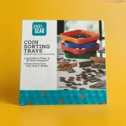 Coin Sorting Trays Includes 4 Trays 20 Coin Wrappers Pen+Gear