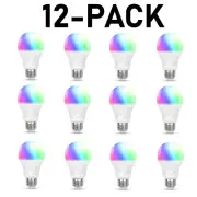 Amazon Basics Smart A19 LED Light Bulb, Color Changing, 9W - 12 PACK