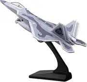 ZEZEFUFU 1/100 F-22 Airplane Fighter Attack Plane Metal Military Model Diecast Plane Sound Light Aircraft Model