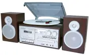 Boytone BT-28SPS Bluetooth Classic Style Record Player Turntable with AM/FM R...
