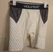 Youper Adult Elite Compression Padded Sliding Shorts Cup Pocket White 2XL NWT