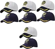 [Holibanna] Navy Cap Navy Marine Cap Sailing Trucker Hat Hats Sailor Captain Cap Boat Captain Hat Sea Cap Sailor Ships Hat Anchor Baseball Hat Captain Costume Hat Sailor Hat Caps