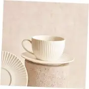 Seashell 200 ml Tea Cup for 6 People, Turkish Tea Glasses with Saucer, Cay