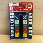 Lucite game Dice- 10 Pack