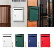 Wall Mount Mailbox Anti Ruse Outside Weatherproof Storage Box Metal Post Box