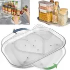 Turntable Organizer for Refrigerator,15.6"x11.7" Clear Fridge Organizer Storage,