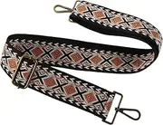 COMPUKAS Ethnic Strap for Bag Meticulous Embroidered Boho Style Handbag Straps Versatile Shoulder Chain for Women