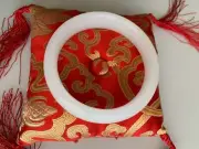 Gorgeous Natural Authentic White Jade Bangle Jade Bracelet Nephrite Grade A 60mm