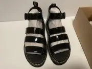 Dr Martens Blaire Hydro Black Sandals/ Women/Size8/Strappy Lifted Goth