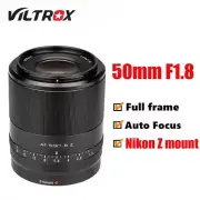 Viltrox 50mm F1.8 AF Full Frame Lens For Nikon Z mount Camera Z5 Z6 Z7 II Z9