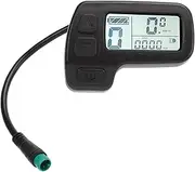 Electric Bike Meter Control Panel, Electric Bicycle LCD Display, Waterproof Connector Data Display Meter, 24V 36V 48V Universal for Electric Bike