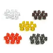 [Chessex] D10 Dice Translucent (10 Dice in a Bag) - Clear/White