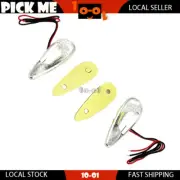 Universal Pair Micro Teardrop Flush Mount Indicators Clear Lens Chrome 60mm