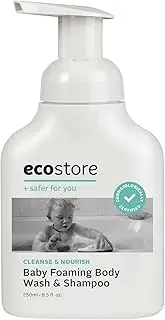ecostore Baby Foaming Wash Full Body Foam Shampoo, 8.5 fl oz (250 ml), For Babies, Lavender Scent