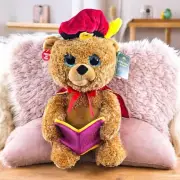 Cuddle Barn Sir Barrington Storyteller Bear Animated Stuffed Plush Toy Light Up