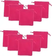 VERDANVERSE 10pcs Elegant Small Velvet Drawstring Pouches for Jewelry Coins and Travel Soft Flannel Storage Bags for Men and Women for Organizing Accessories