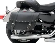 SADDLEMEN - X021-03-040 - Highwayman Rivet Slant-Style Saddlebags - Medium