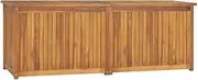 vidaXL Solid Wood Teak Garden Box Outdoor Patio Backyard Terrace Balcony Garage Shed Storage Wooden Box Container Organiser Home Furniture