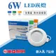 【奇亮科技】東亞 6W LED 嵌燈《開孔 7公分》白光 黃光 自然光 漢堡燈 崁燈 7cm 附快速接頭 全電壓 含稅