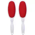 Double Lint Brush Red Lint Roller Reusable Lint Removal Brush Clothes