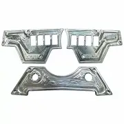 3 Piece CNC Dash Switch Panels 8 Hole RZR XP1000 Turbo S 900 1000 RAW