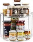 2 Tier Lazy Susan Turntable Organizer 9.25 Rotating Spice Rack Organization