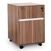 Excel 2 Drawer Wooden Mobile Pedestal - Walnut