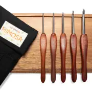 MIMOSA Crochet Hooks Set 5 Pack of 2.5mm 3.5mm 4.5mm 5.5mm 6.5mm Crochet Hook...