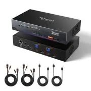 TESmart 4K@144Hz Displayport + HDMI KVM Switch Dual Monitor USB 3.0, HDMI 2.1 &