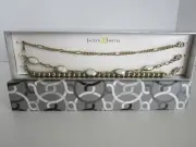 Vintage NOS KMart Jaclyn Smith 3 piece gold bracelet set in original box