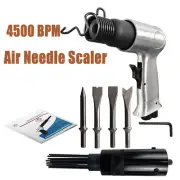Air Needle Scaler Hammer Chisel Kit 4500 BPM Pneumatic Needle Gun for Metalworks
