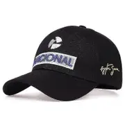 TIB Spring Summer New Ayrton Senna Racing Driver Fashion Embroidered Hats Men Women Outdoor Sun Protection Racing Team Baseball Caps Black