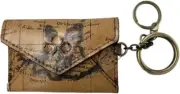 Patricia Nash Isabela Leather Card Holder with Keyring, Envelope Flap, O/S