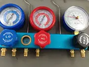 AIR CONDITIONER REFRIGERATION MANIFOLD GAUGE 6-WAY HIGH LOW VACUUM R410, R134A