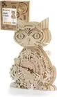 3D Puzzles for Adults Model Kit Cat Clock Kids Wooden Desk Clock Decor for Birth