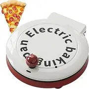 Electric Pizza Oven 9In, Energy Efficient Pizza Maker, 1000W High Power, 2.5-3.5Cm Suspension Distance, Non-Stick Coating, Double-Sided Heating, One-Button Switch, Suitable for Pizza, Pancakes
