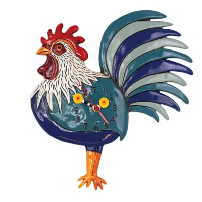 ALLEN DESIGN "RISE N SHINE" ROOSTER WALL CLOCK P1995
