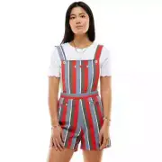 Saint Geraldine NWT Suggs Shortall Endless Stripe in Bittersweet Red Slim Fit S