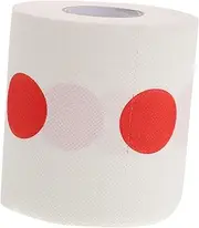 CALLARON Fun Japanese Flag Design Toilet Paper Roll for Holiday Bathroom Decor Absorbent Red Tissue Dots for Festive Occasions and Unique Gifting