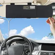 TFY Car Visor Extender Anti-Glare Sun Visor Extender Window Sunshade and UV Rays Blocker (Black)