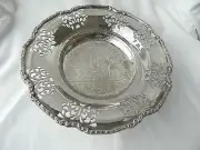 Egyptian Brass Silver Plated Pharaoh Isis Anubis Sphinx Round Plate 8.75" Sale!