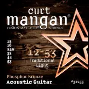 Curt Mangan Phosphor Bronze Acoustic Guitar Strings; gauges 12-53