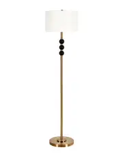 Abraham + Ivy Bernard Two Tone Brass And Blackened Bronze Floor Lamp