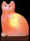 Salt Lamp Romantic CAT Shape Hand Crafted Ionic Air Purify Cord & GLOBE