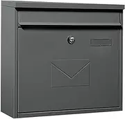 Exquisite Mailbox Mailbox Galvanized Steel Post Box Rust Resistant Drop Box Security Lockable Parcel Box Utility Wall Mount Suggestion Box Safer