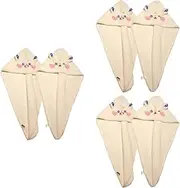 Healeved 3sets Hair Drying Cap for Women Absorbent Hair Turban Towel Fastening 2pcs*3