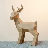 在飛比找蝦皮商城優惠-問創設計 DIY手作3D紙模型 禮物 擺飾 聖誕節/小動物系