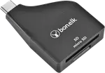 Bonelk USB-C to MicroSD/SD Adapter (Black)